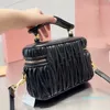 Designer Mini Box Bag Handtas Hobo Bag Klassieke Metalen Letters Vouw Dubbele Rits Opening Sluiting Mode Make-up Tas Afneembare Verstelbare Schouderband2023