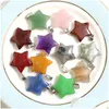 Charms Natural Stone 25Mm Star Opal Quartz Tigers Eye Turquoise Crystal Pendants Clear Gem Fit Necklace Making Assorted Drop Deliver Dhn4E