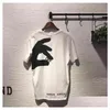 Camisetas para hombres Hombre Blanco Irregar Flecha Verano Dedo Suelto Casual Camiseta de manga corta para hombres y mujeres Letra impresa x Dha8l