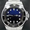 2023 QC Check Luxury 3135 Automatiskt urverk 116660 Blso James Cameron Black Blue Box Papers Mint Sapphire Herrklockor