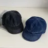 Bérets mode bord court bleu Denim Sboy casquette pour femmes hommes printemps 2023 Vintage noir peintre chapeau de soleil arrivée Y2k Kpop