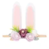 Håraccessoarer Spädbarn Baby Pannband Elastiskt Bunny Ear Artificiellt blomma Pannband Krona P Ography Rekvisita Band Tillbehör Drop Delive Dhsod