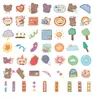 50Pcs Cartoon Brown Bear Stickers Pack Waterproof Vinyl Stickers Non-random for Car Bike Luggage Laptop Skateboard Scrapbook Water Bottle Decal