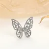 Wedding Rings design fashion jewelry opening high grade copper inlaid zircon butterfly ring luxury shiny cocktail party for women 230710