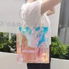 Shopping Bags Fashion Laser Bag Customized PVC Handbag Small And Big Activities Gifts Dazzle Color Mid-range High-end Package Shopping 230711