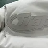 Veste Trapstar Veste matelassée Hyperdrive Tech - Manteau gris clair avec fermeture éclair et lettres majuscules avec haut thermique élégant pour homme