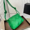 Verkoop Gebreide Vierkante Tas B Letter V Schoudertassen Vrouwen Hoge Kwaliteit Geweven Cameratas Lederen Crossbody Designer Tas Vrouwelijke Gevlochten Portemonnees