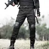 Inne odzież spodnie taktyczne wojskowe męskie spodnie bojówki nakolanniki SWAT Army Airsoft kamuflażowe ubrania Hunter Field Work spodnie bojowe x0711