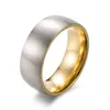 Обручальные кольца PSJ модные украшения 8 мм полоса куполообразной титана из нержавеющей стали для мужчин