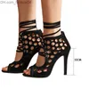 Dress Shoes Women's Summer High Heels Sandals Peep Toe Hollow High Heels Corner Shoes Cut Out Fashion Casual Sexy Party Plus Size Pump Z230711