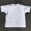 メンズ Tシャツ男性ヒップホップシャツストリートゴシックヒューマンシャドウプリント Tシャツ 2023 夏半袖 Tシャツ原宿綿トップス Tシャツ