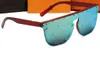 Óculos de sol de designer de moda de luxo para homens e mulheres armação quadrada mate vintage Carta impressa Óculos de filme colorido