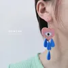 Dangle Earrings Y2k Vintage Harajuku Evils Eye Pink Heart Tassel For Women Fashion Cute Blue Water Drop Geometric Sweet Earring Girl