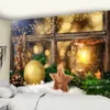 Tapestries Christmas Popular Hanging Cloth Window Scenery Outside The Window Tapestry Home Decoration Christmas Gift R230710