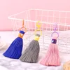 綿ロープタッセルキーホルダー女性自由奔放に生きる手作り織りレインボーキーホルダークリエイティブバッグチャームペンダントキーリングアクセサリー