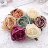 Fleurs décoratives 30 pcs/lot tête artificielle Rose papier de soie têtes de fleurs bricolage couronnes fond mur mariage décoration de la maison