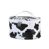 Lady Cosmetic Bags Custodie Cow Print Pu Makeup Bag Ins Style Travel Wash Skincare Storage Portable Outdoor Cosmetics 230704