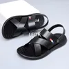 Sandals Sandals for Man Fashion Outdoor Korean Genuine Leather Indoor House Platform Male Beach Shoes Casual Men Sandals In Summer 230710
