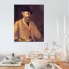 Impressionist Canvas Art Self Portrait with A Palette Edouard Manet Painting Handcrafted Modern Landscapes Hotels Room Decor