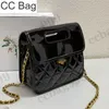 CC Bag Женская патентная кожа вечерние сумки для сумки классические стеганые аппаратные цепочки рюкзак сцепление дизайнер плече