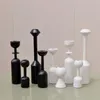 Держатели свечи Zelkova Candlestick Простой черно-белый деревянный держатель гостиной орнамент дома обеденный стол свадьба