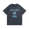 BLCG LENCIA 2023 Verão Novo 250g 100% algodão T-shirt Men de alta qualidade Prinha de luva de queda de colorido Tshirts LOUPS TOPS OURSUMES 2023297