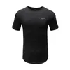 T-shirts pour hommes hauts frais et respirants Patchwork CottonMesh T-shirt Fitness musculation à manches courtes vêtements de tranning