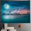 Tapestries Beach moon night sky background home decor tapestry Decor bedroom sheet beach towel yoga mat