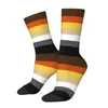 Men's Socks Solid Bear Pride Flag Dress Men Women Warm Funny Novelty Gay LGBT GLBT Crew