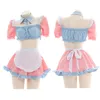 Sexig uppsättning Söt godistjej Lolita Rosa Blå Pigklänning Anime Princess Cosplay Underkläder Set Pyjamas Dam Sexig Söt Nattlinne Drop Ship 230710