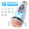 Masturbators Powerful Automatic Masturbators for Men Voice Interactive Realistic Vagina Oral Sex Vibration Massage Tool 230711