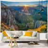 Tapestries Mountain Top Sunshine Natural Scenery Tapestry Wall Hanging Witchcraft Rivers rumdekor Bakgrundsduk