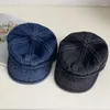 Bérets mode bord court bleu Denim Sboy casquette pour femmes hommes printemps 2023 Vintage noir peintre chapeau de soleil arrivée Y2k Kpop