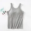 Yoga Outfit Women Soft Casual Fitness Bra Tank Top Girl Cami Vest Female Camisole With Built In