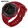 Horloges 2023 Sanda 6117 Stap Calorimeter Enkel display Elektronisch horloge Eenvoudig Nachtlampje Waterdicht Sport