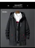 Trench da uomo Corea Moda Oversize 7XL 8XL 2023 Casual Giacca a vento nera Giacche Cappotto lungo per abiti primavera autunno inverno