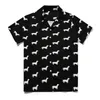 Men's Casual Shirts Dachshund Christmas Blouses Mens Cute Animal Hawaiian Short-Sleeve Vintage Oversized Beach Shirt Birthday Present