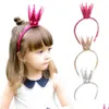 Hair Accessories Kids Girls Party Hoop Shiny Tiara Crown Birthday Headwear Hairband For Year Fairy Christmas Costumes Drop Delivery Dhunx