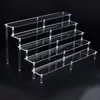 Supports de stockage Racks Présentoir acrylique personnalisé à 1 à 6 niveaux pour figurines Funko Cupcake Cosmetics Parfum Blind Box Display Riser Rack Dessert Shelf 230710