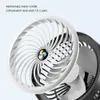 Electric Fans Camping Cooling Fan Lamp USB Charging Hanging Fan With Light Home Office Desktop Fan Lamp Small Air Cooler Fan Light For Bedroom