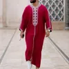 Etnische Kleding Moslim Dubai Mannen Jubba Thobe Islamitische Kimono Lange Gewaad Saudi Musulman Dragen Abaya Caftan Islam Arabische Dressing Mens295V