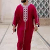 Etnische Kleding Moslim Dubai Mannen Jubba Thobe Islamitische Kimono Lange Gewaad Saudi Musulman Dragen Abaya Caftan Islam Arabische Dressing Mens295V