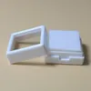 Jewelry Boxes 100PCS Gemstone Storage Acrylic Display Box 30 30mm Bare Diamond Gift White Black Square Soft Sponge Cushion Loose Case 230710