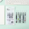 Cartoon Straight Liquid Ball-Point Pen Student Test Gel 0.5 Needle Tube Quick-Drying School Supplies O