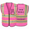 Others Apparel Custom Safety Vest Pink Reflective Vest For Woman Construction Customize Reflective Vest Workwear High Visibility Vest x0711