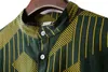 Мужские повседневные рубашки Винтажный зеленый цветочный принт гавайская рубашка мужская лето с коротким рукавом пляжную льня