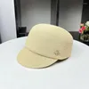 Ball Caps 202305-shi Ins Drop Summer Japan Solid Plant Fiber Grass Bee Lady Cappello da baseball Donna Leisure Equestrian Visiere Cap