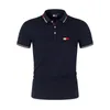 Polo Masculino Cross Border Cor Sólida Pólo Masculino Comércio Exterior Tamanho Grande Placa Lisa Decote em Pé T-shirt Europeu e Americano 230710