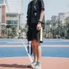 Nischdesigner Shorts Double Line Ess Tide Brand Splicing Port Wind Sports High Street Loose Oversize Shorts Fem minuters byxor