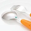 Dinnerware Sets Carrots Set Children Kids 304Stainless Steel Spoon Fork Flatware With Box Baby Feeding Kitchen Tableware Supplies